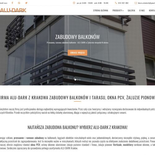 Zabudowy balkonów aluminiowe w Krakowie