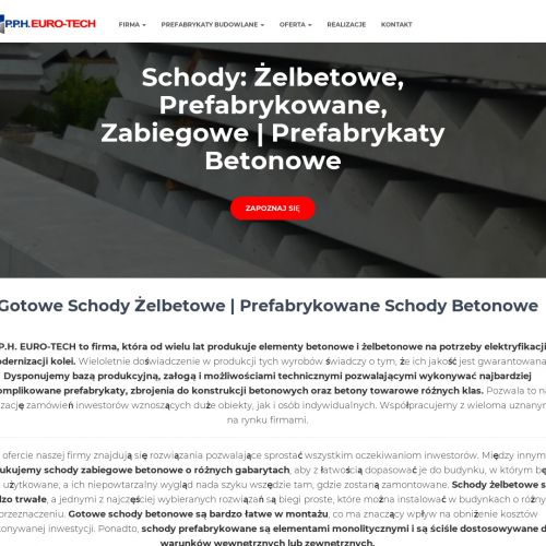 Producent schodów prefabrykowanych prostych - Poznań