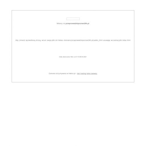 Poznań - przeprowadzka domu