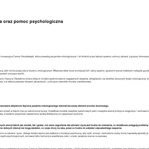 Psycholog onkologiczny online