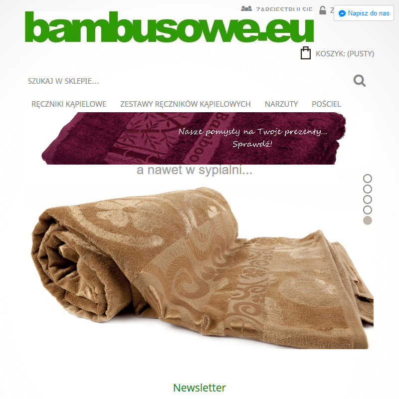 Ręcznik kąpielowy bambusowy