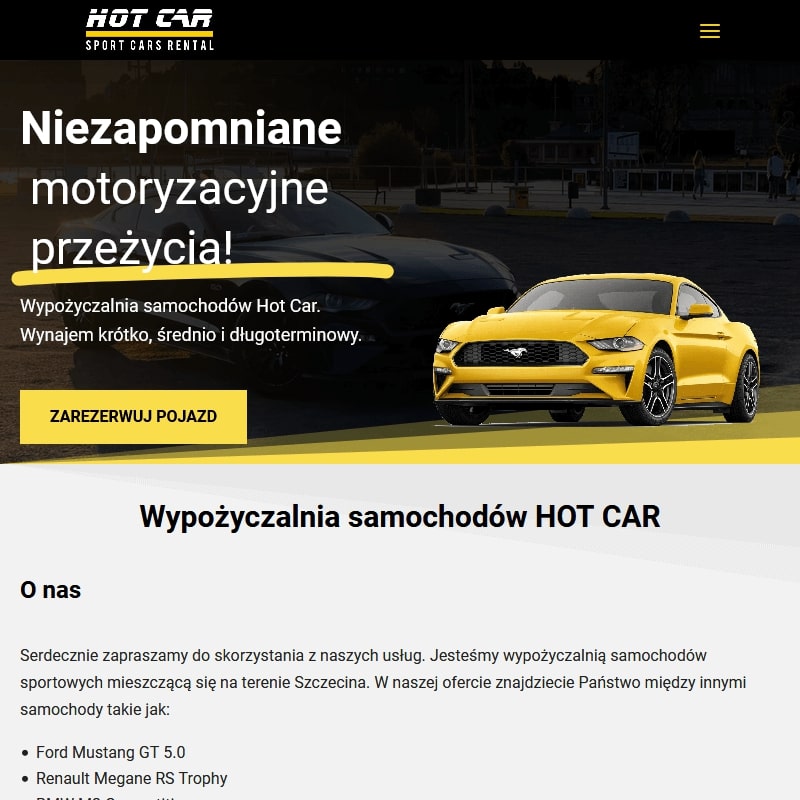 Wypożyczalnia aut sportowych - Szczecin
