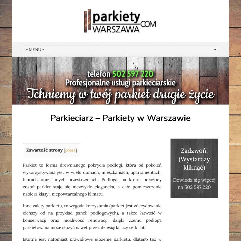 Układanie parkietu w Warszawie